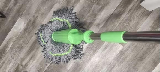 Self-Twist Rotating Microfiber Mop — Easy Self-Wringing Floor Cleaner