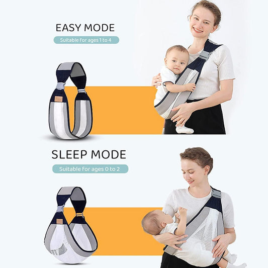 Quick-Dry Mesh Baby Sling Carrier | Newborn – Toddler (0-4 yrs) | Ergonomic “M” Seat