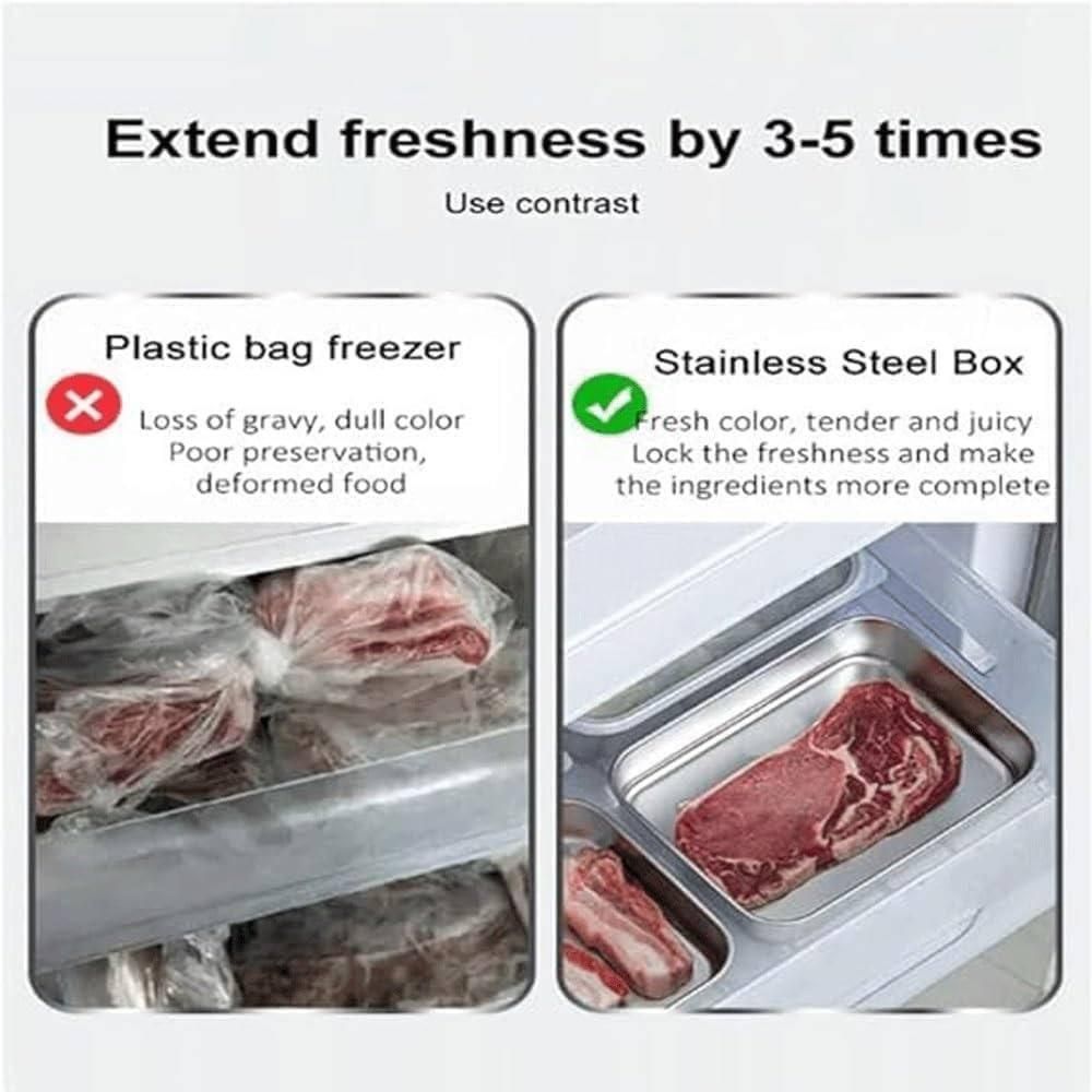 FreshLock Stainless Steel Storage & Baking Tray – Pack of 2/3/4