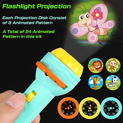 Slide Projector Flashlight Torch – Educational Learning Toy for Kids