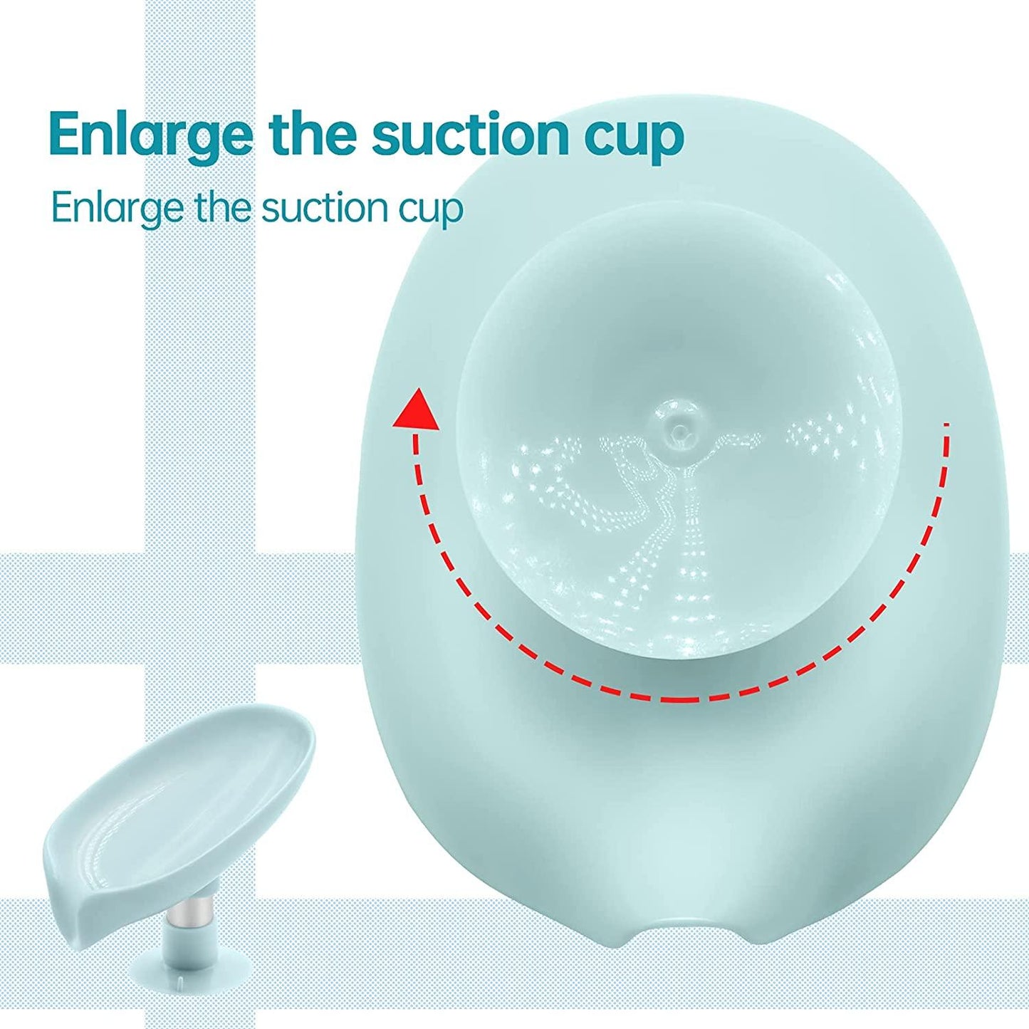 Leaf-Shaped Self-Draining Soap Holder with Suction Cup (Pack of 2)