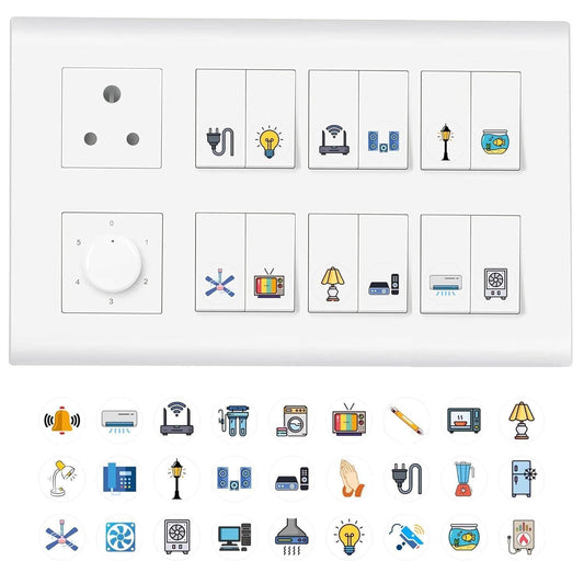 3D Premium Switch Stickers (298 Stickers) Pack of 2