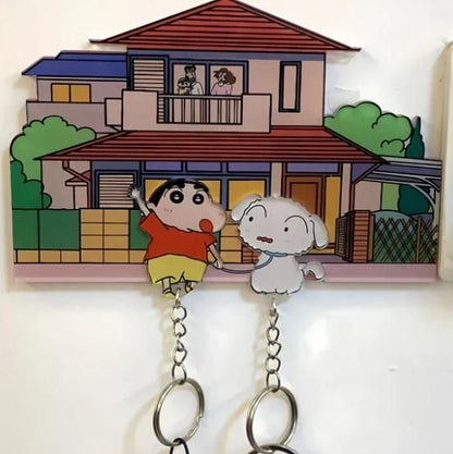 Shinchan & Shiro Acrylic Keychain Wall Hanger