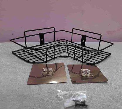 Corner Rack-Stainless Steel Self Adhesive Bathroom Shelf Corner Rack for Kitchen & Bathroom Shelves Bathroom