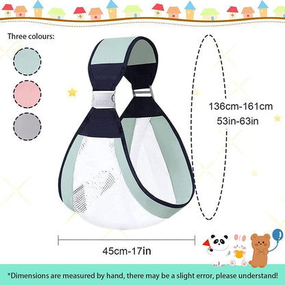 Quick-Dry Mesh Baby Sling Carrier | Newborn – Toddler (0-4 yrs) | Ergonomic “M” Seat