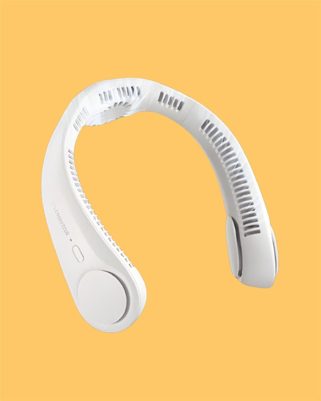 Portable Bladeless Hanging Rechargeable Neck Fan – Hands-Free, 360° Airflow, Ultra-Quiet