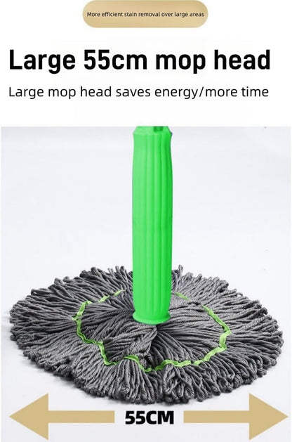 Self-Twist Rotating Microfiber Mop — Easy Self-Wringing Floor Cleaner