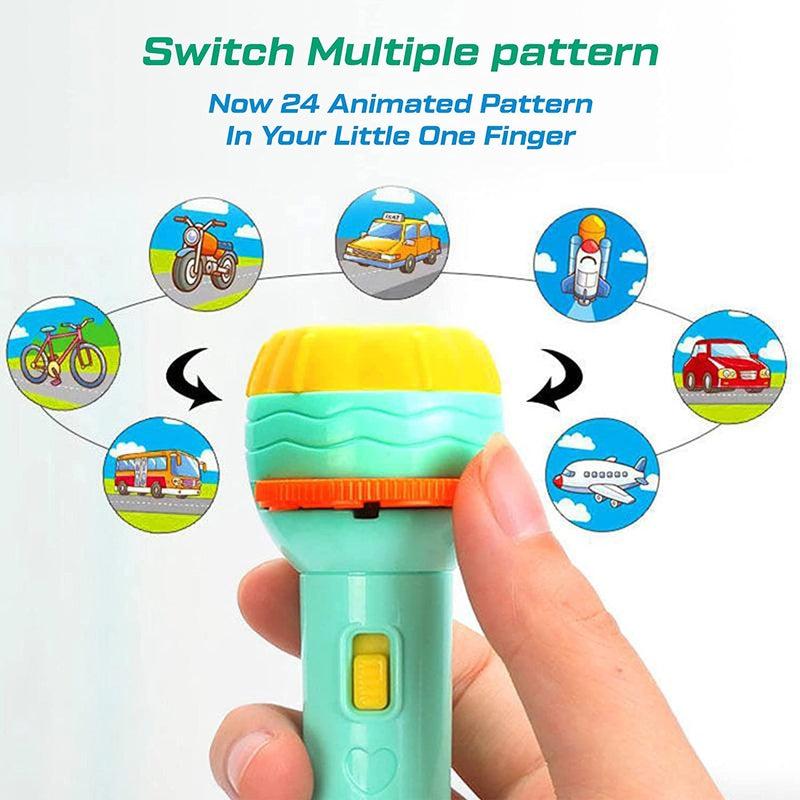 Slide Projector Flashlight Torch – Educational Learning Toy for Kids