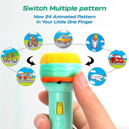 Slide Projector Flashlight Torch – Educational Learning Toy for Kids