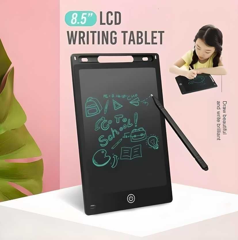 8.5-inch LCD Writing Tablet | Portable E-Note Pad with One-Key Erase & Stylus Dock