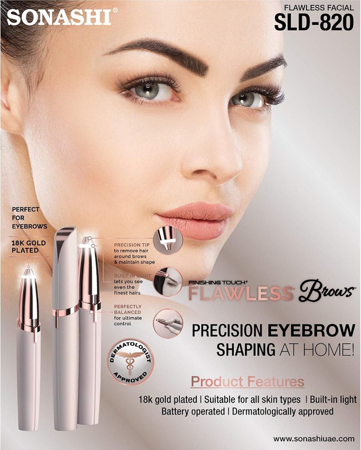 Flawless Eyebrow Trimmer – 18K Precision Shaping Tool