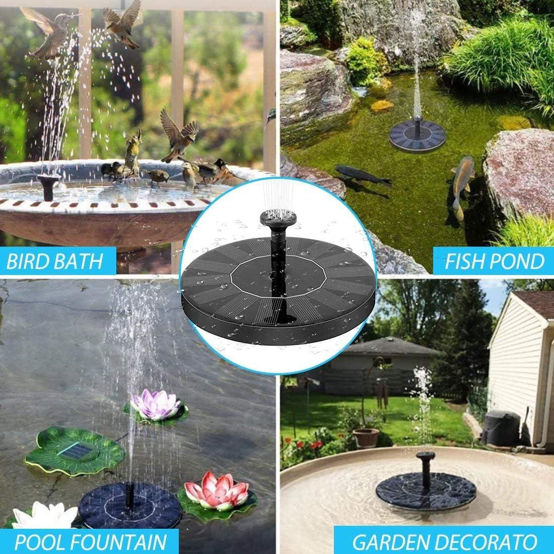 Solar Bloom Floating Fountain – 7V Solar Powered Water Pump for Garden, Pool & Patio (Black)
