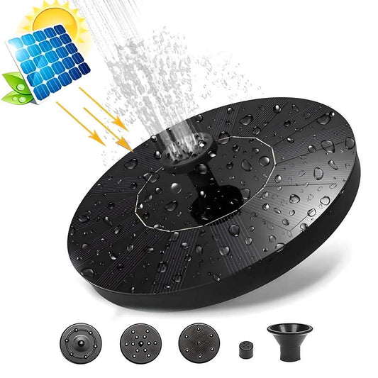 Solar Bloom Floating Fountain – 7V Solar Powered Water Pump for Garden, Pool & Patio (Black)
