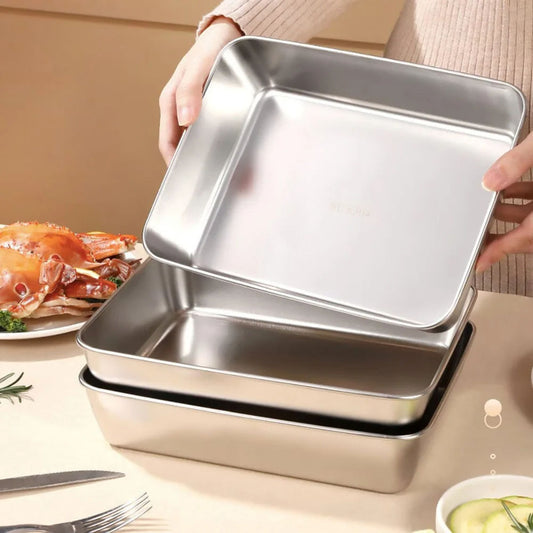 FreshLock Stainless Steel Storage & Baking Tray – Pack of 2/3/4
